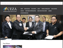 Tablet Screenshot of ceza.gov.ph